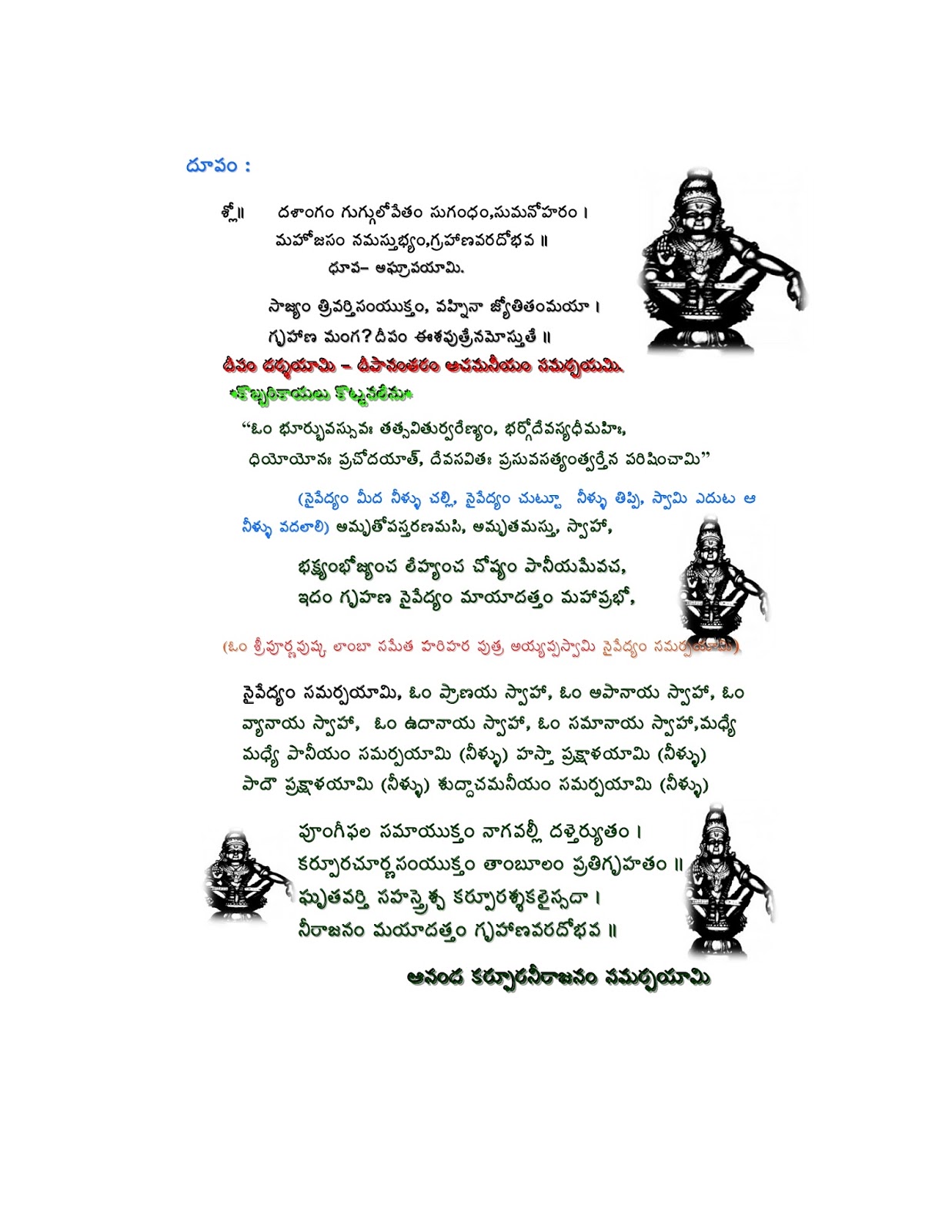 ayyappa pooja vidhanam in english